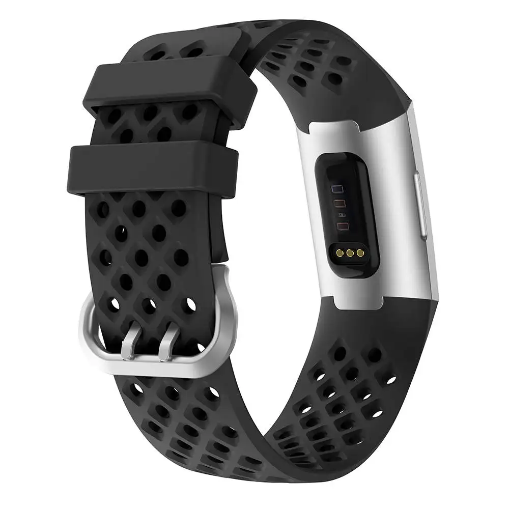 Ремешок силиконовый для часов Fitbit Charge 4 сменный спортивный браслет резиновый 3 |