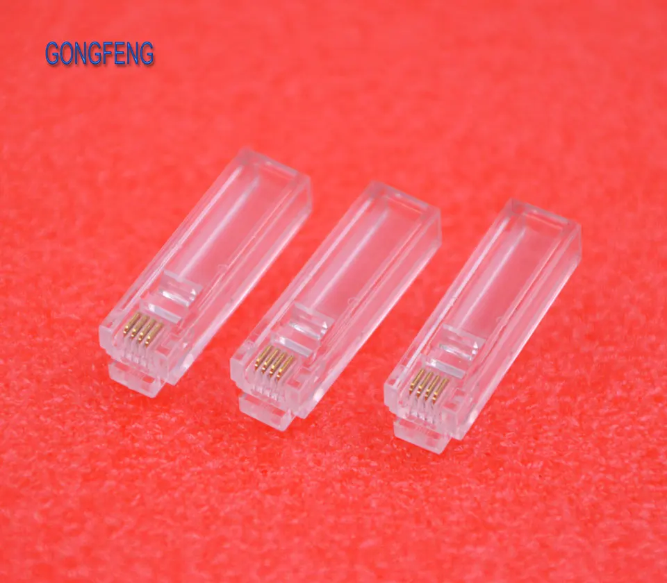 

50pcs NEW Connector Special Extension Type 6P4C Extended RJ11 Phone Crystal Head 32.8mm Wholesale Free Shipping TO Brazil