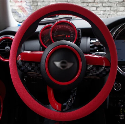 Автомобильный Стайлинг чехол на руль силиконовый для BMW MINI Cooper S R50 R53 R56 R60 F55 F56 Clubman