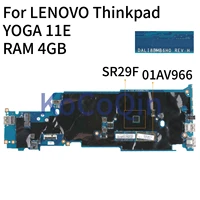 kocoqin laptop motherboard for lenovo thinkpad yoga 11e n3150 4g ram mainboard 01av966 dali8bmb6h0 sr29f