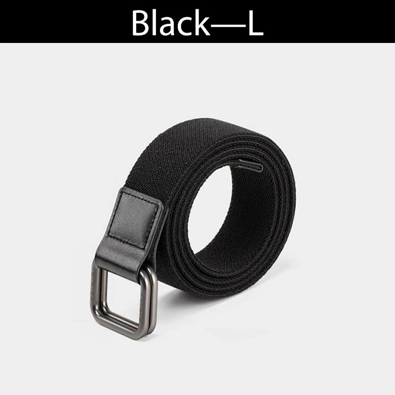 Black L 3 цвета xiaomi mijia эластичный тканевый спортивный ремень 38 мм широкий пояс эластичный свободный двойной кольцевой пряжкой из сплава мужской ремень смарт - Цвет: Black L