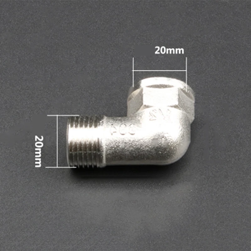 201 нержавеющая сталь 1/2 &quotBSP штекер x 1/2&quot BSP Женский резьба Локоть Резьбовая труба