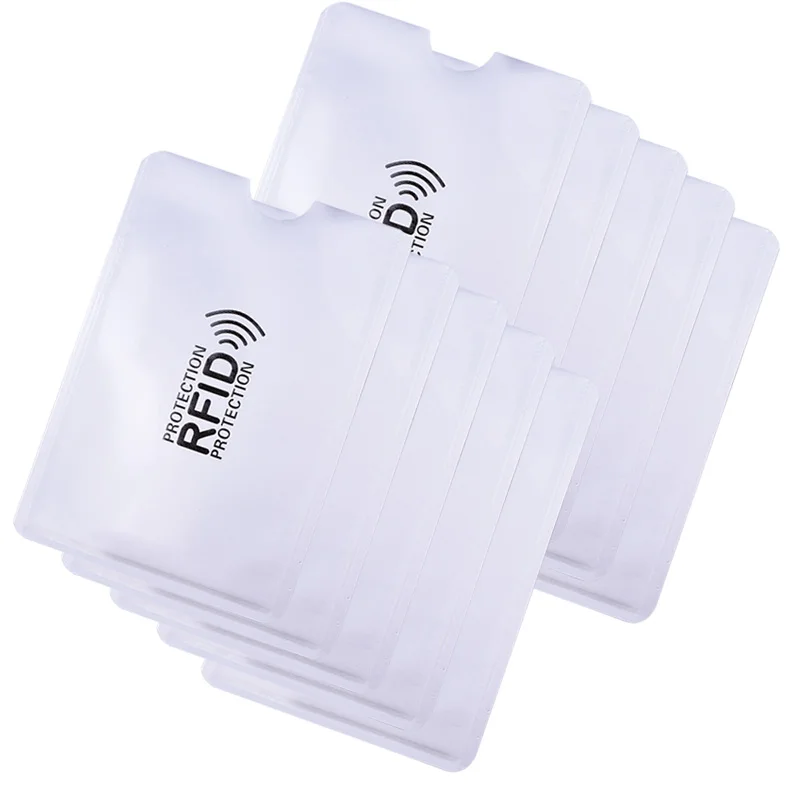 Алюминиевый защитный чехол для карт с защитой от пиратства, Rfid чехол для NFC/RFID, блокирующий считыватель, блокирующий банк, Бесконтактный чехол для кредитных карт