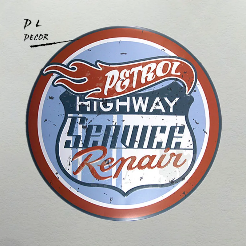 DL Highway ремонтный настенный знак 12 дюймов Настенная картина для бара гаража