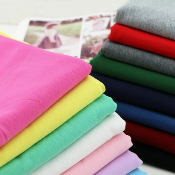 170x50cm 95% Cotton 5% Spandex Knitted Sweater Fabric make Spring Summer Sportswear dress Cloth High Elastic 370g/m