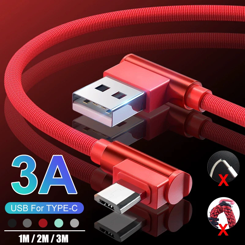 3A быстрая зарядка Micro USB 1 м 2 3 Быстрый кабель для Xiaomi Redmi samsung huawei Honor телефон usb