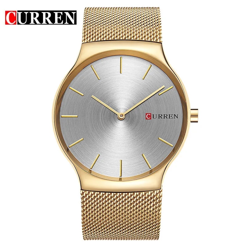 CURREN 8256 Черные новые розовые золотые наручные часы люксовый бренд аналоговые