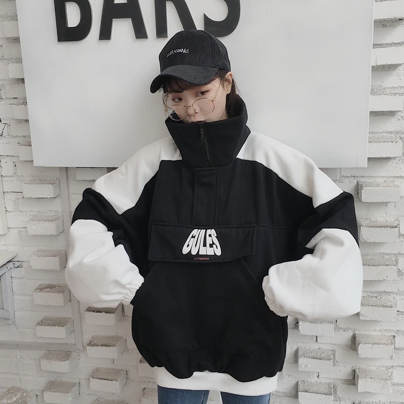 

Sweatshirts Female Hoodie Autumn Korean Ulzzang Harajuku Casual Long Sleeve Hoode Sweatshirt Hoodies Women Fleece Sweatshirt Top