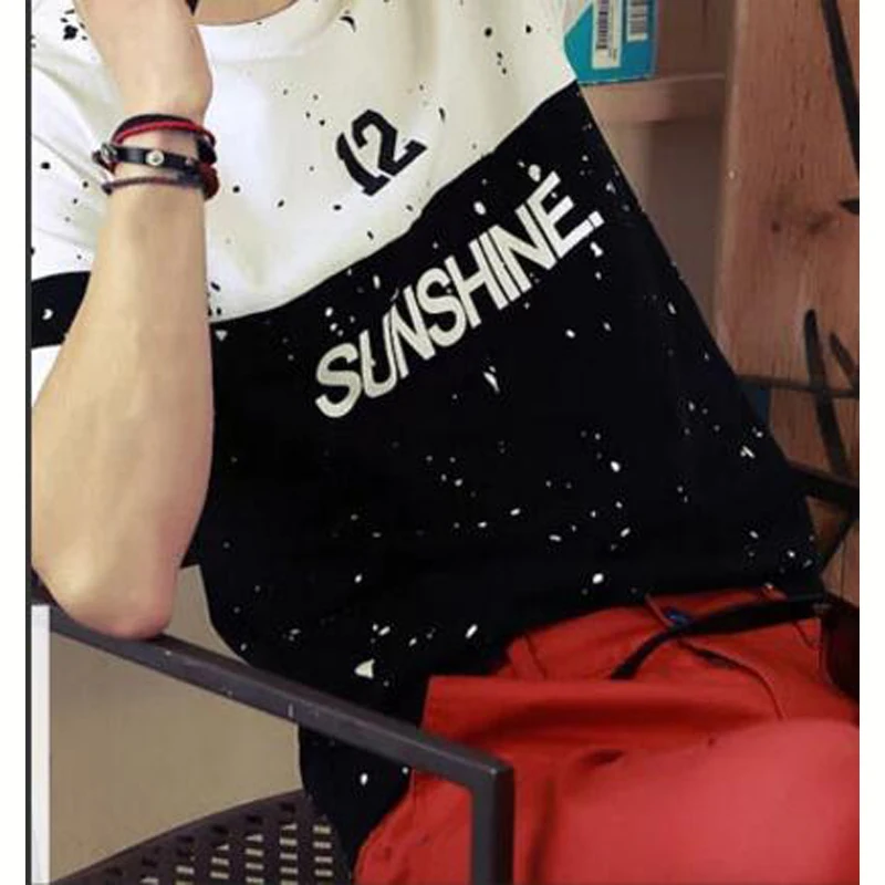 2016 New spring summer boy t shirts student T Shirts Men's Slim Fit Stylish Short-Sleeve Breathable men tops XD2625 | Мужская одежда