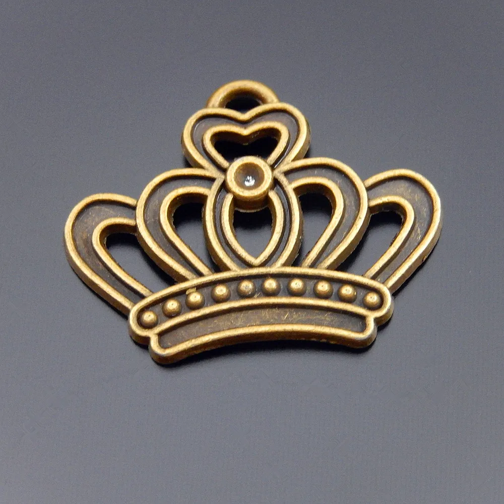 15 шт. микс винтажный металлический браслет в форме короны Из бронзового сплава с