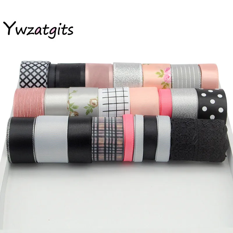 Ywzatgits 25 ярдов корсаж/органза/сатин лента отделка Кружева для DIY Свадебная подарочная упаковка декор материал аксессуар YQ0202