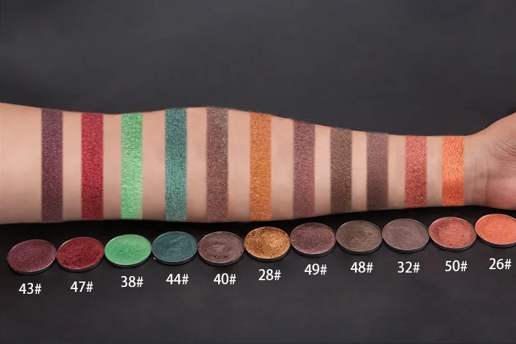 3 шт./лот прессованные блестящие тени для век однотонные Алмазный Радужный макияж