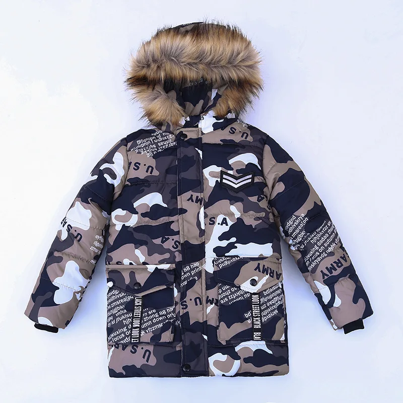 Новинка 2021 года Модная детская длинная плотная парка зимняя хлопковая куртка для