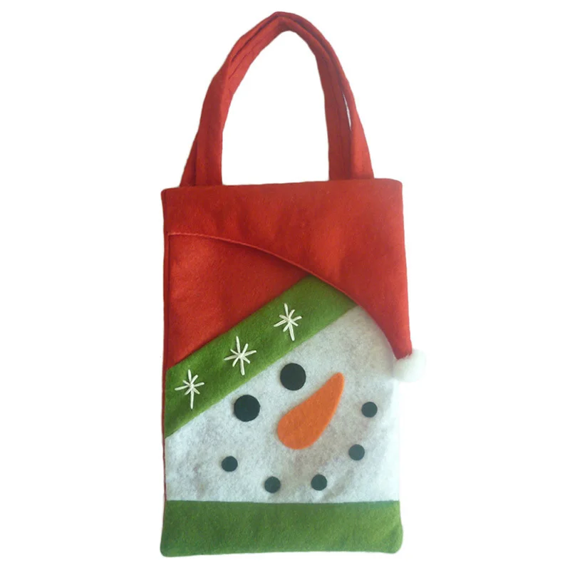 Милые рождественские подарочные сумки Санта Клаус Снеговик Счастливого