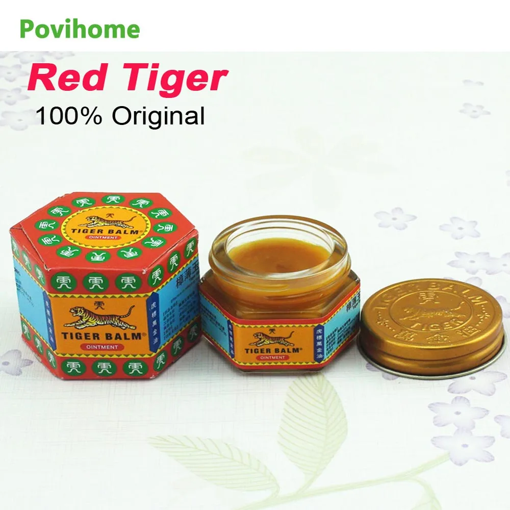 

Povihome 100% оригинальный красный тигровый бальзам, обезболивающий, мазь для мышц мазь для снятия болевых ощущений, успокаивающий зуд C105