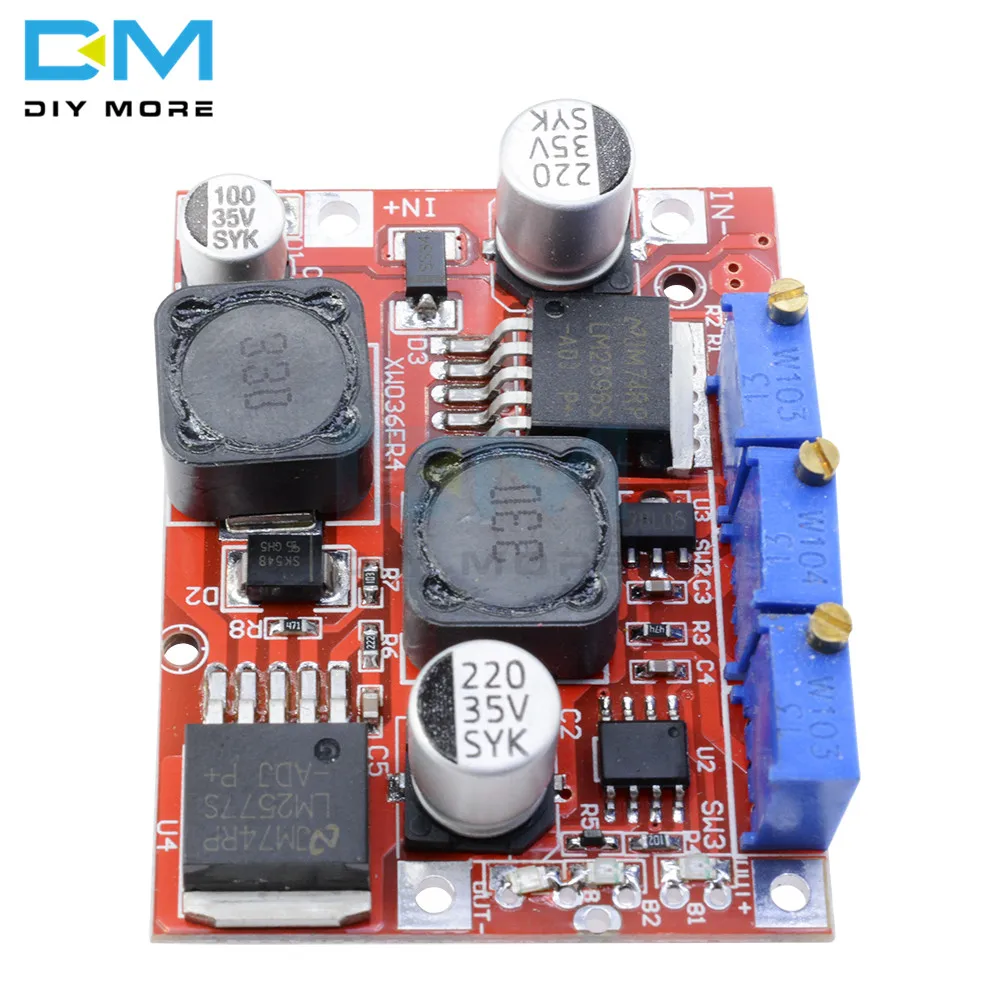 LM2596S DC-DC LM2577S повышающий понижающий модуль преобразователя Напряжения неизолированная плата постоянного тока 15 Вт 3A
