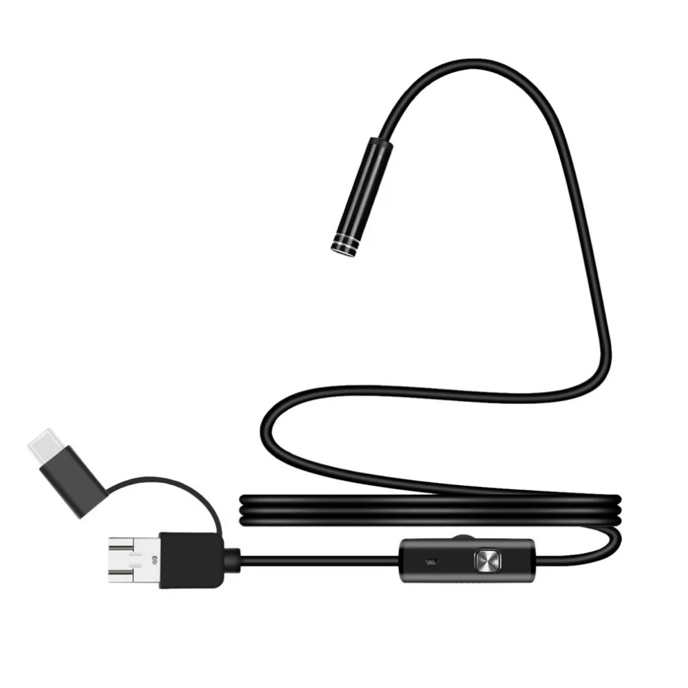 5 мм микро-usb Type-c USB 3-в-1 компьютер эндоскоп камера бороскоп трубка
