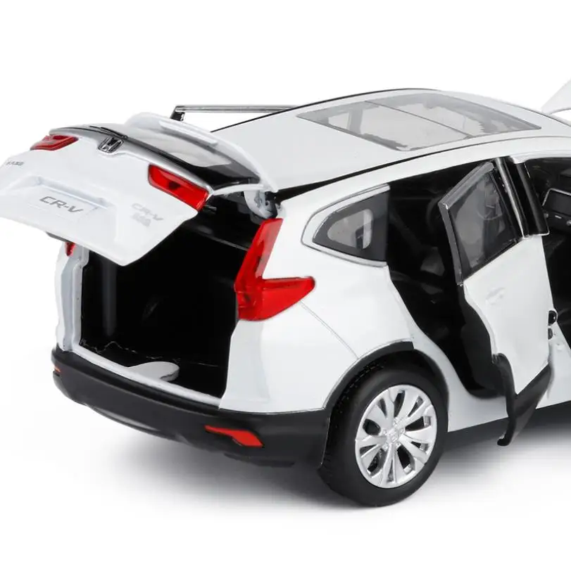 1:32 HONDA CRV модель автомобиля из сплава, литая под давлением металлическая игрушечная техника, звук и светильник, 4 открытые двери, оригинальная упаковка, изысканный подарок