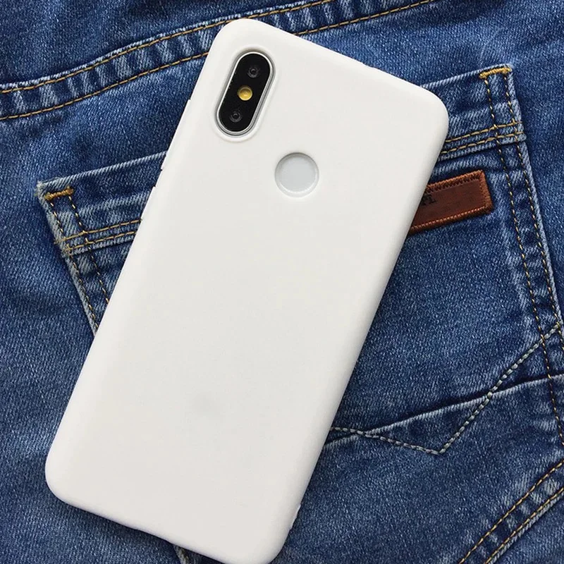 Белого цвета для Xiaomi Mi 8 чехол мягкий чехол для задней панели чехол задняя крышка чехол для Xiaomi Mi 8 защитный полный Матовые чехлы