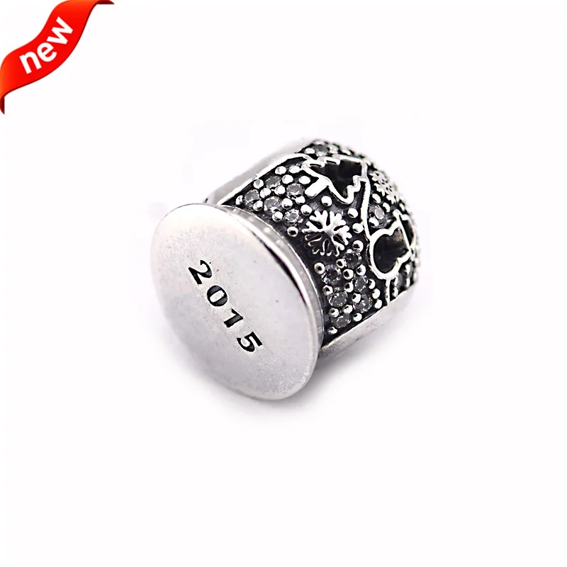 DIY Подходит для Pandora Браслеты Черная пятница Амулеты с 14K настоящее золото 100%