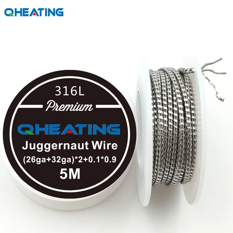 Бесплатная доставка 5 м/рулон A1/NI80/SS 316L Juggernaut Clapton провод для RDA RBA перестраиваемый