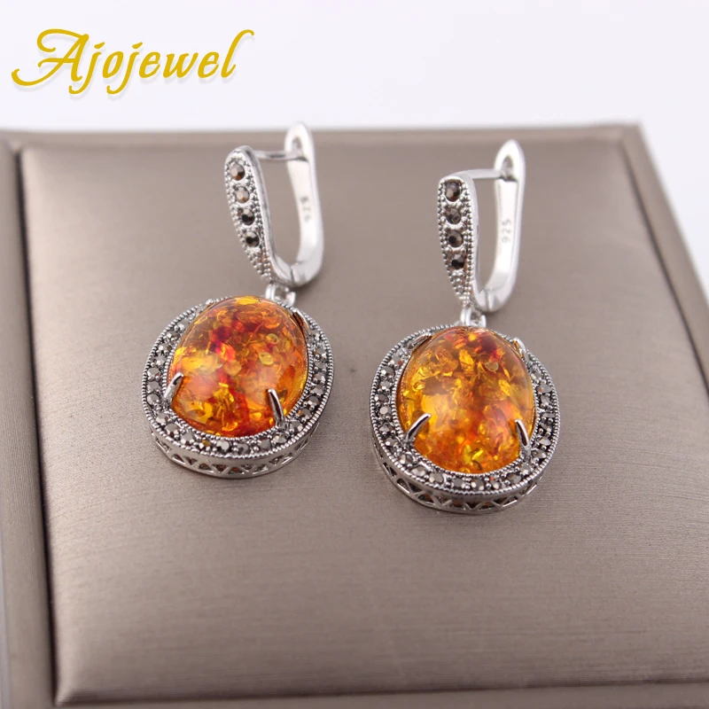 Ajojewel, модный искусственный камень, набор украшений для женщин, Conjuntos De Joyeria, винтажный женский набор, ожерелье, серьги