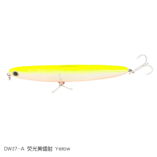 Tsurinoya DW27 110 мм 13 г Topwater карандаш жесткая приманка для рыбалки искусственная приманка со звуковым стальным шариком - Цвет: DW27 A