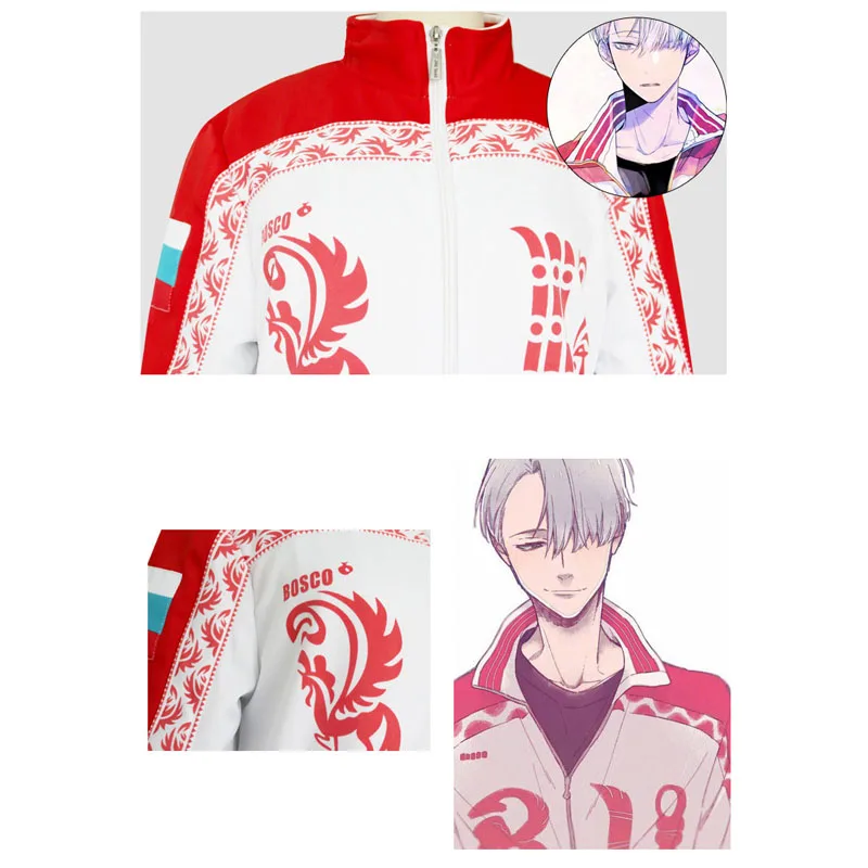 Yuri on ice Косплей Костюм Виктора Никифорова толстовки аниме пальто Красная теплая