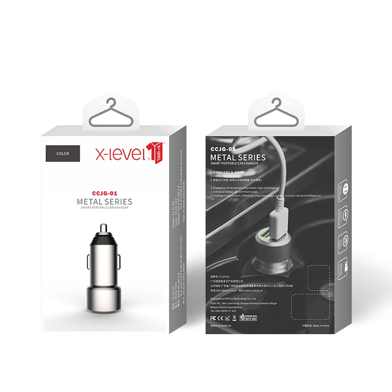 X-Level Dual Usb Quick Charge QC 3,0 Автомобильное зарядное устройство со светодиодом дисплей 5 в 3.4A 2 порта Usb быстрое автомобильное зарядное устройство для samsung iPhone huawei