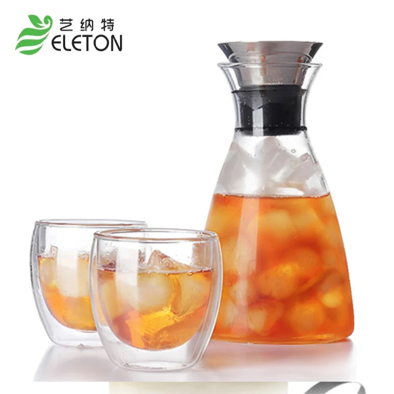 ELETON 1L Дания сольный горшок Стеклянный Горшок для холодной воды чайник фруктового