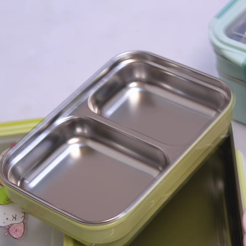 YIBO Two Layers Stainless Steel Lunch Box Household Kitchen Bar Supplies Strong Sealing Ability | Дом и сад
