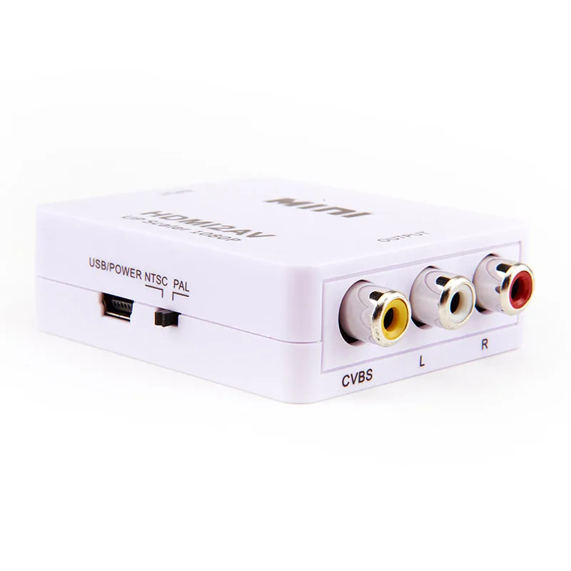 Мини HDMI К AV адаптер Поддержка аудио и видео (CVBS) к преобразователь RCA AV/CVSB L/R 1080P