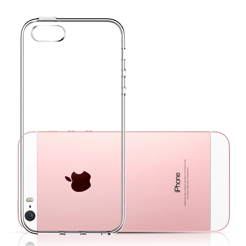 Мягкий гибкий силиконовый чехол из ТПУ для Fundas Coque Capa Apple iPhone 5 5S SE прозрачные