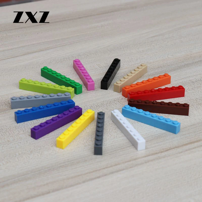 

100 шт./лот объемный кирпич 1x8 Сделай Сам обучающие игрушки для детей наборы MOC детали 3008 строительные блоки из частиц для класса кирпичей