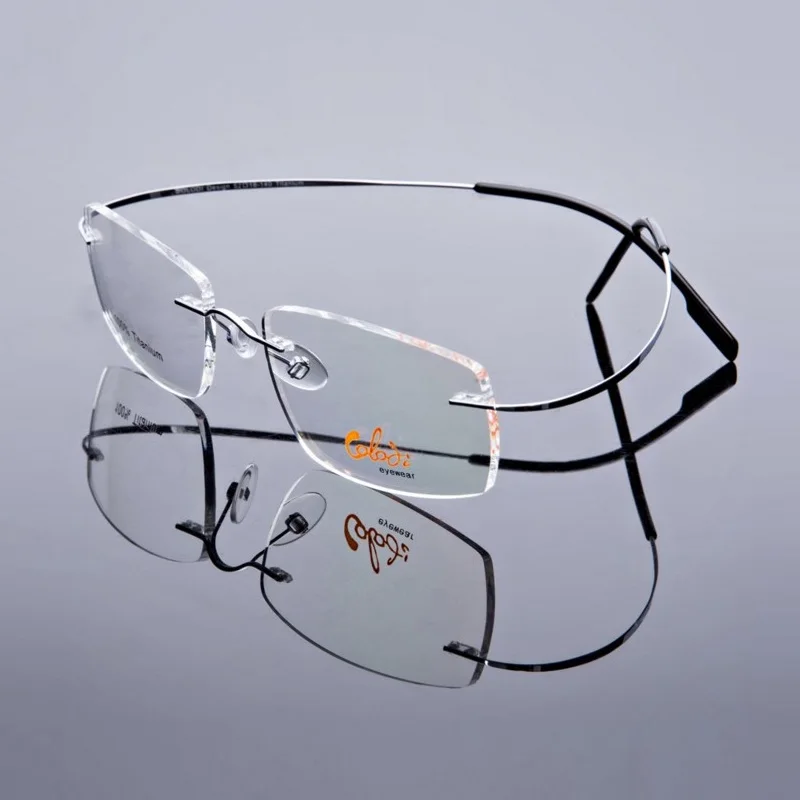 Супер-Эластичный Ультра-светильник без оправы титановая оправа для очков