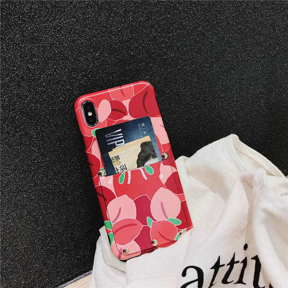 Чехол для телефона с милым рисунком поросенка из мультфильма для iPhone 11 pro Xs max X 7 8 6 6s Plus XR Модный чехол с карманом для карт