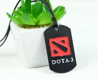 10pcslot dota 2 logo necklace alloy metal charm pendant cosplay accessories jewelry gift