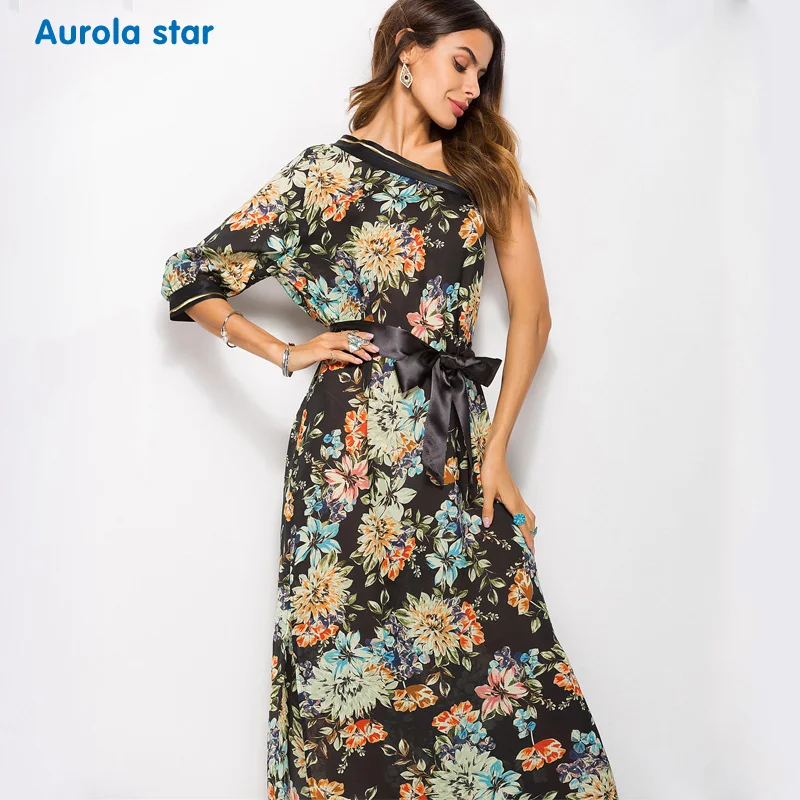 Длинные платья для беременных с поясом Пляжные Платья цветочным принтом платье