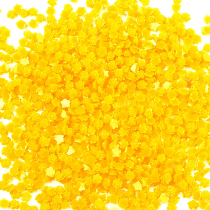 Yellow 1000 шт 5-6 мм смешанные полимерные розовые кабошоны, украшения для скрапбукинга, аксессуары для рукоделия - Цвет: Yellow