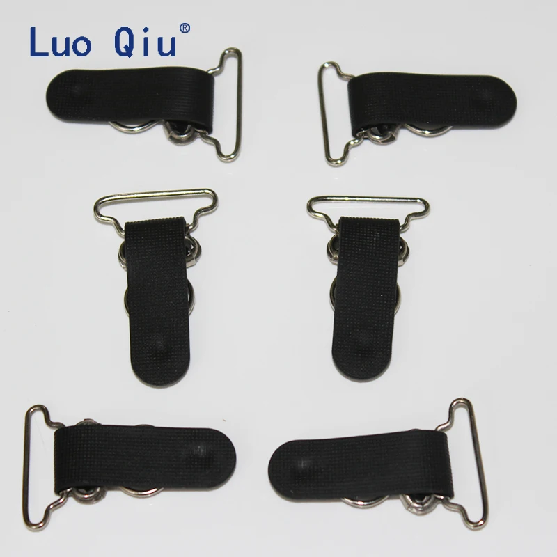Luo Qiu 200 шт./лот металлический Пластиковый черный корсет подвязка для ног Зажим
