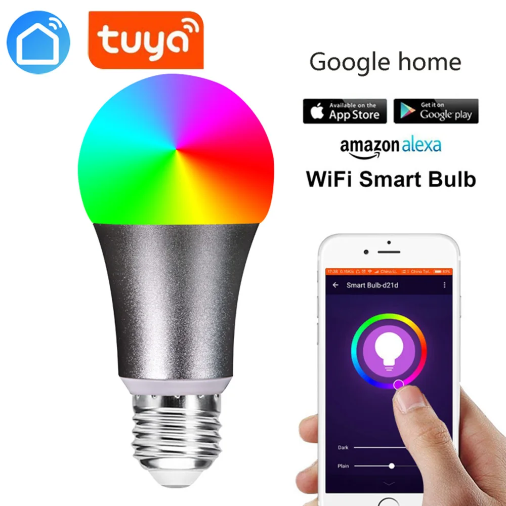 2019 Magic RGBW Smart WIFI LED Light Bulb switch Home Color Adjustment Lamp Compatible tuya app | Обустройство дома