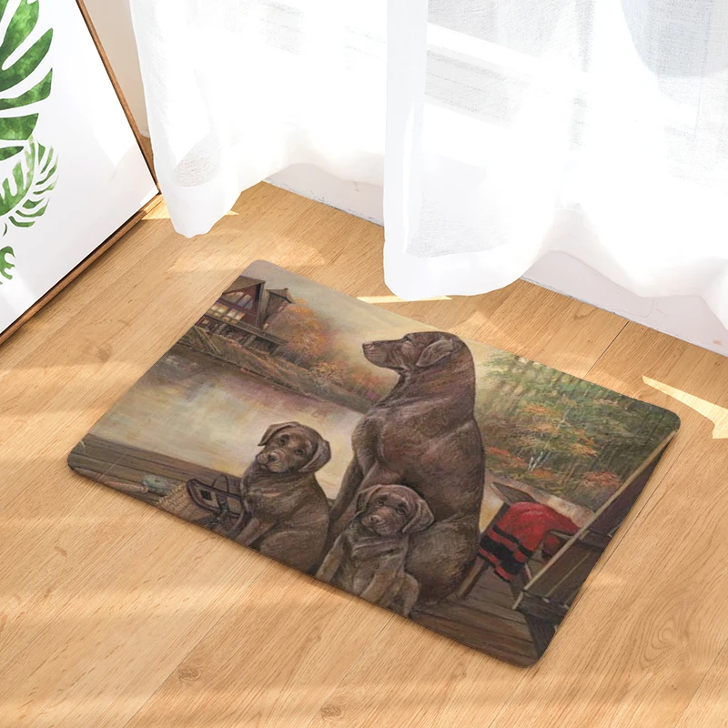 Коврики для дверей с водопоглощающим эффектом цветные тропические коврики