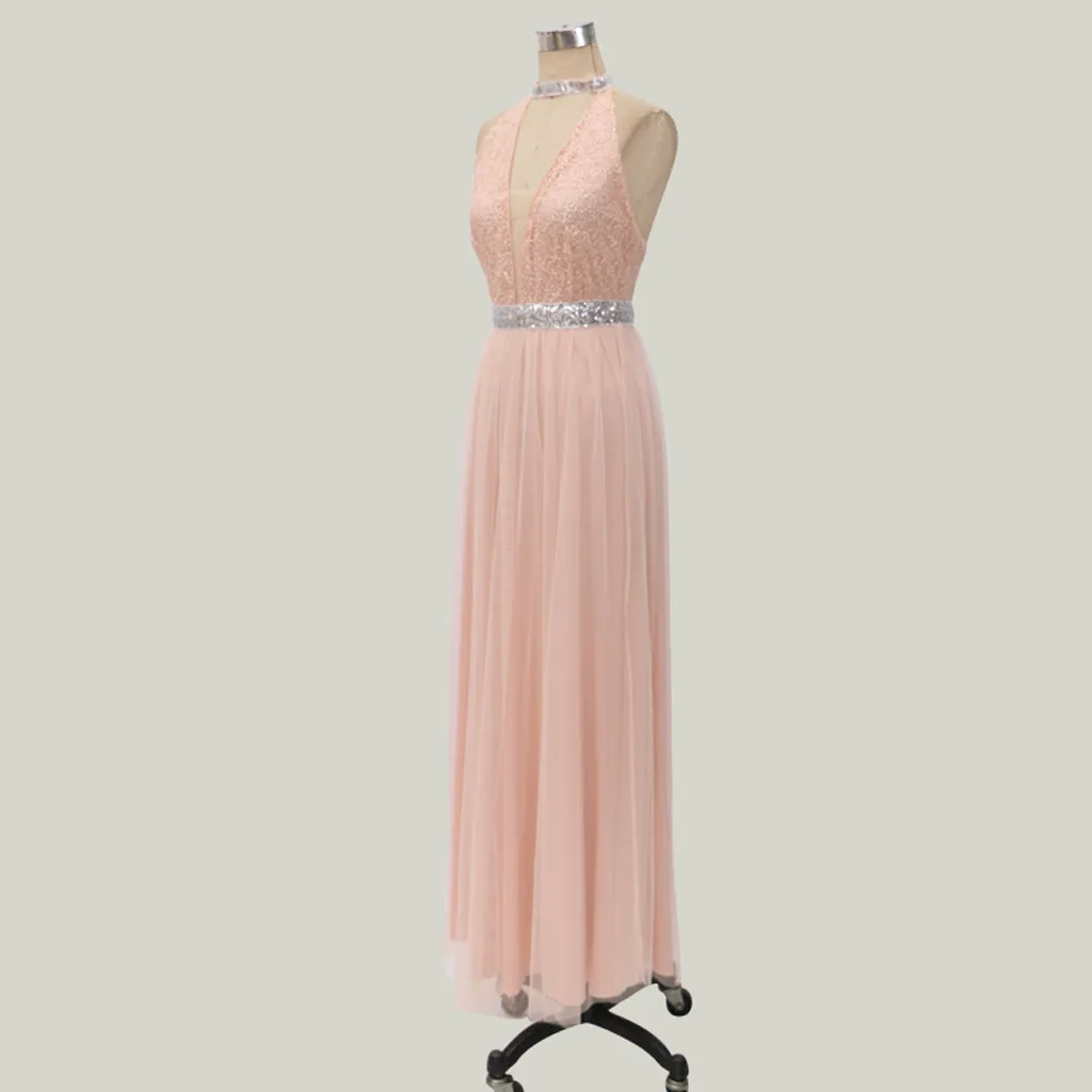 Женское свадебное платье с открытой спиной длинное пляжное цвета шампанского