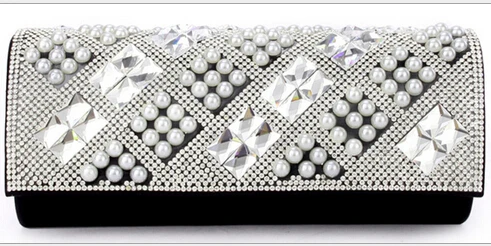 Mini Pearl Bag New Style High-end Small Flap Evening Dress Square Diamond Lady Party Clutch Women Dinner E039 | Багаж и сумки