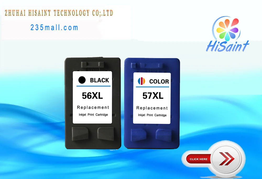 Чернильный картридж hisaint для hp 56 57 подходит HP56 7150 7155 7260 7450 7550 7660 7760 7960 бесплатная