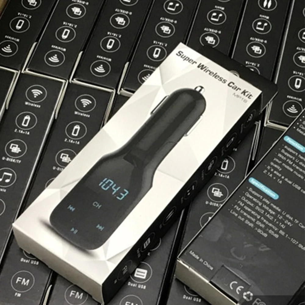 Lonleap Bluetooth автомобильный набор Handsfree Беспроводной FM передатчик Hands Free Aux