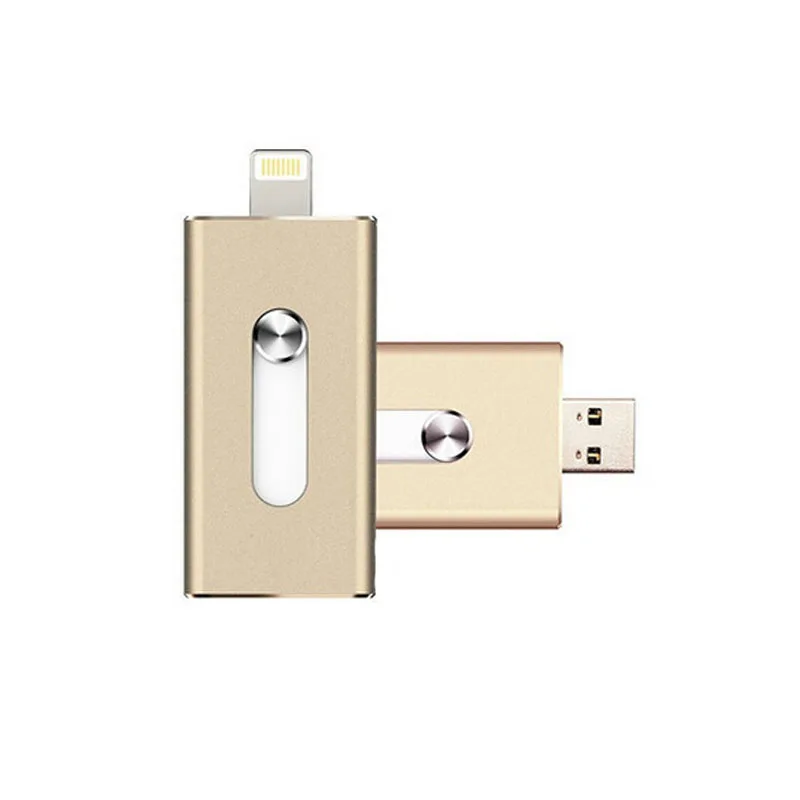OTG USB флэш накопитель для iPhone X/8/7/7 Plus/6/6s/5/SE металлическая Флешка ipad карта памяти