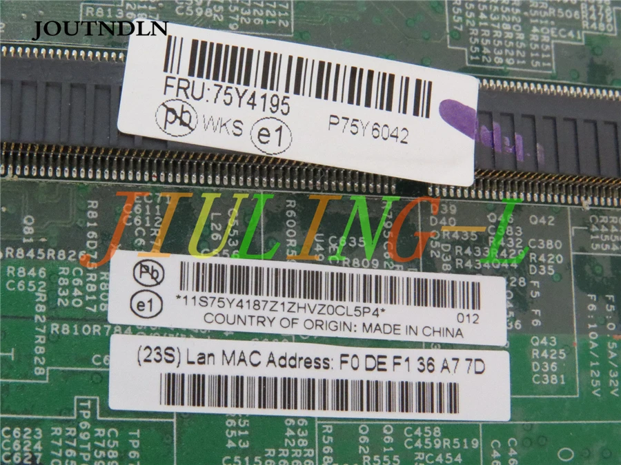 Материнская плата JOUTNDLN для ноутбука Lenovo Thinkpad X201I FRU 75y4195 QM57 DDR3 W/ I3-370m независимая