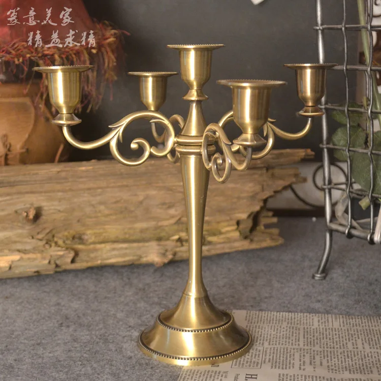 

Continental candle holder five home model room hotel table decorations