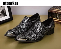ntparker man dress shoes punk man leather footwear pointed with steel toe designers shoes limited edition man shoes eu38 46